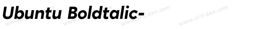 Ubuntu Boldtalic字体转换